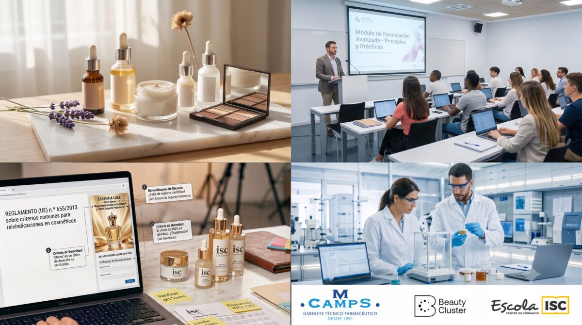 Formación en Marketing y Publicidad Cosmética – Colaboración M. Camps, Escola ISC y Beauty Cluster CFGS Marketing Cosmética